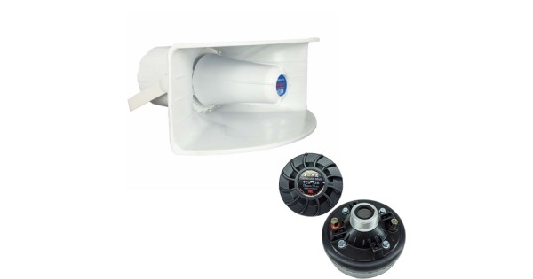 Plastik Yassı Horn Ezan Hoparlörü - Tone 75 Watt TCU-75B/16 Driver